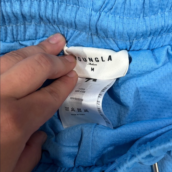 YoungLA Blue Men's Shorts - Picture 2 of 3